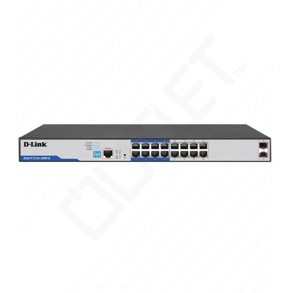 D-Link Layer 2 Gigabit Managed Long Range PoE+ Surveillance Switch (DGS-F1210-18PS-E)