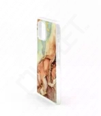 Monkii Sharp-Edged Clear Mable Patterned iPhone Case