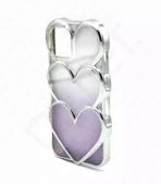 Monkii Tri-Heart Design Gradient Patterned iPhone Case - Purple