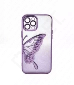 Monkii 3D Butterfly with Liquid Glitter iPhone Case - Purple