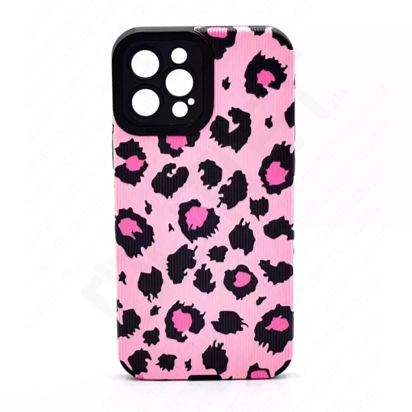 Monkii Leopard Print Textured iPhone Case - Pink