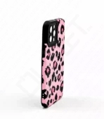 Monkii Leopard Print Textured iPhone Case - Pink