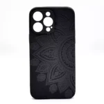 Monkii Embossed Subtle Textured Mandala iPhone Case - Black