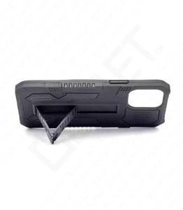 Monkii Textured Anti-Fall iPhone Case with Stand - Black