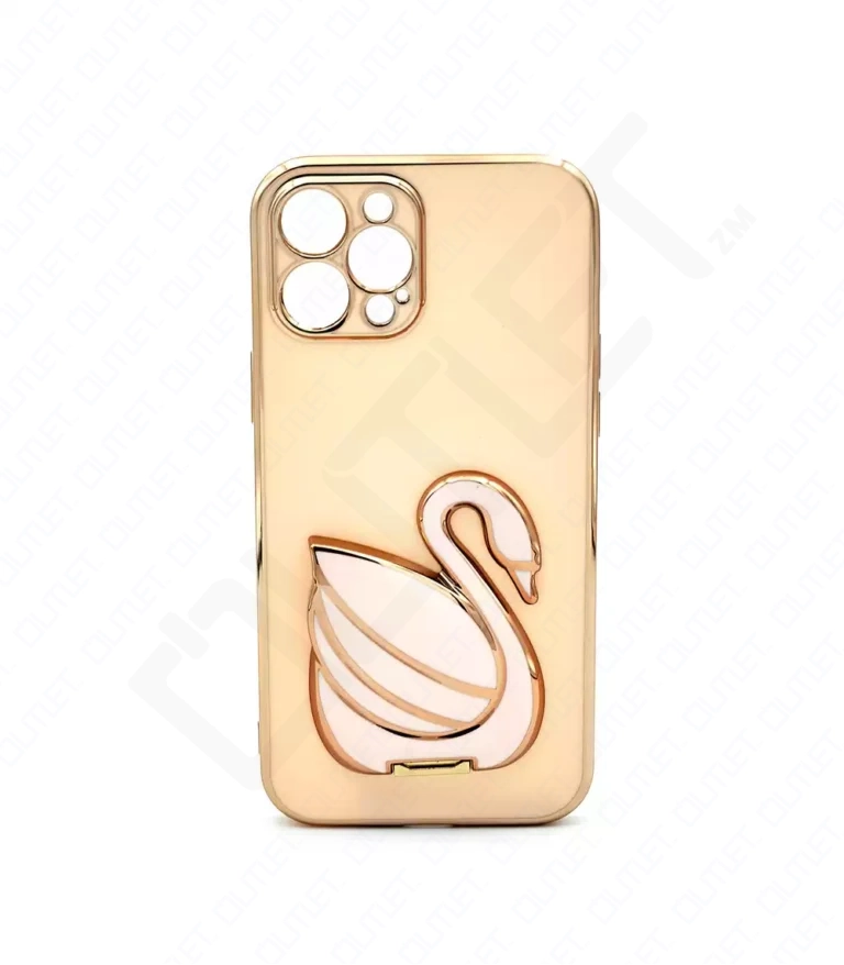 Monkii Electroplated Swan iPhone Case - Rose Gold