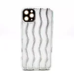 Monkii Elegant Wavy Textured iPhone Case - Silver