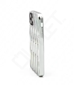 Monkii Elegant Wavy Textured iPhone Case - Silver