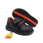 FitKids 95H116 Black Synthetic Leather Boys School Shoes