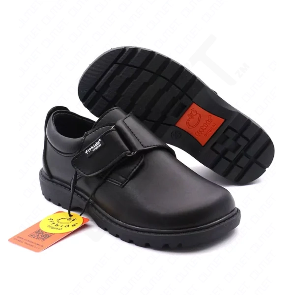FitKids 9B013 Black Synthetic Leather Boys School Shoes