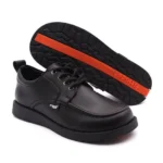 FitKids Original RE61705 Black Genuine Leather Boys Shoes