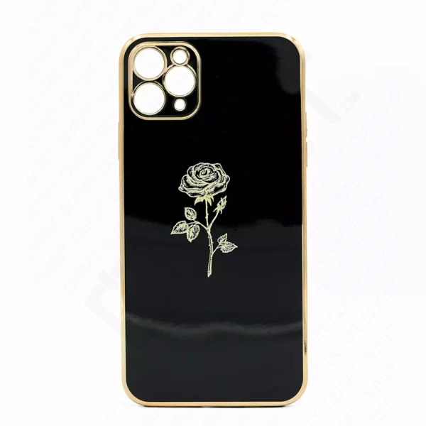 Monkii Classic Midnight Bloom Glossy iPhone Case