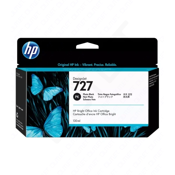 HP 727 130-ml Photo Black DesignJet Ink Cartridge, B3P23A