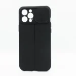 Monkii Matte Black Leather Texture iPhone Case