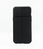 Monkii Matte Black Leather Texture iPhone Case
