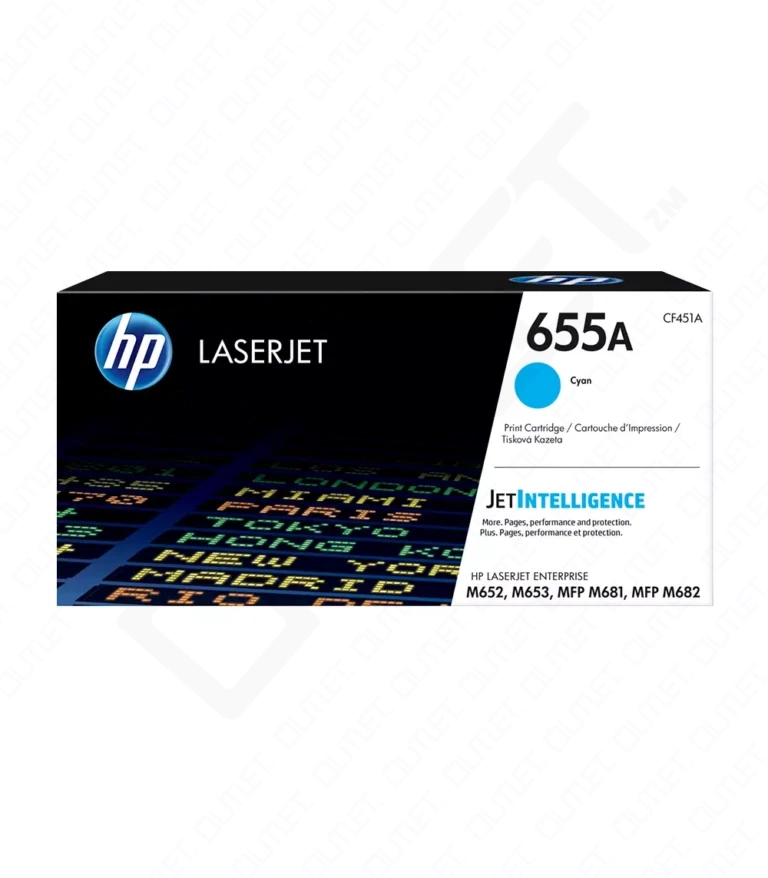HP 655A Original LaserJet Toner Cartridge - Cyan